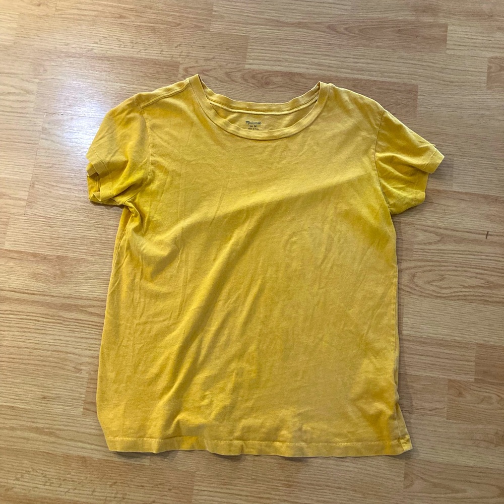 Madewell Mustard Yellow Tee
